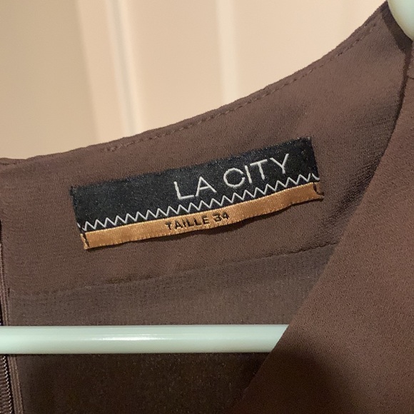 Brown chiffon Dress La City - Picture 3 of 7